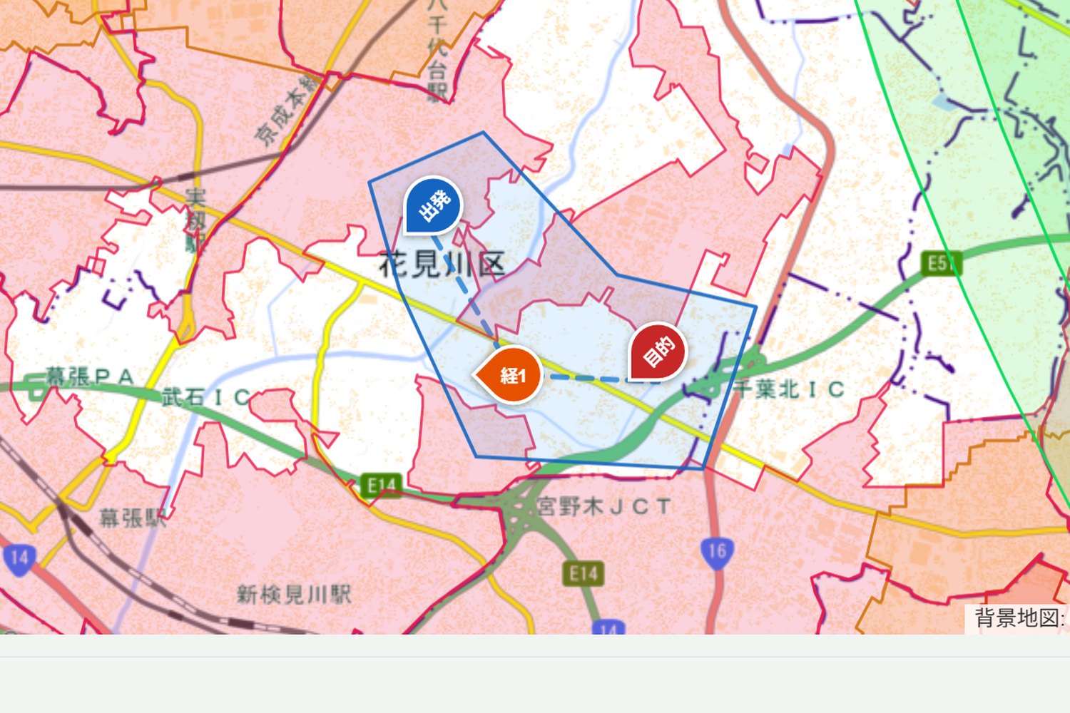 Merge Flight Check で飛行場所を指定する画面